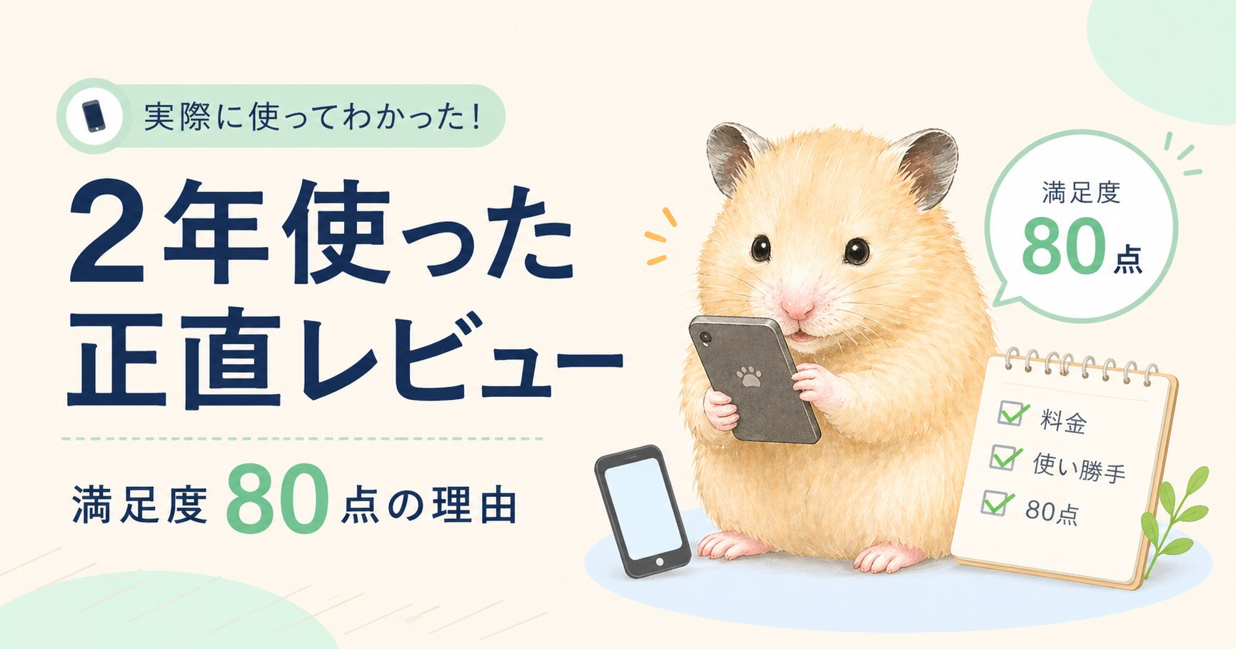 日本通信SIMを2年使った正直レビュー｜80点の理由